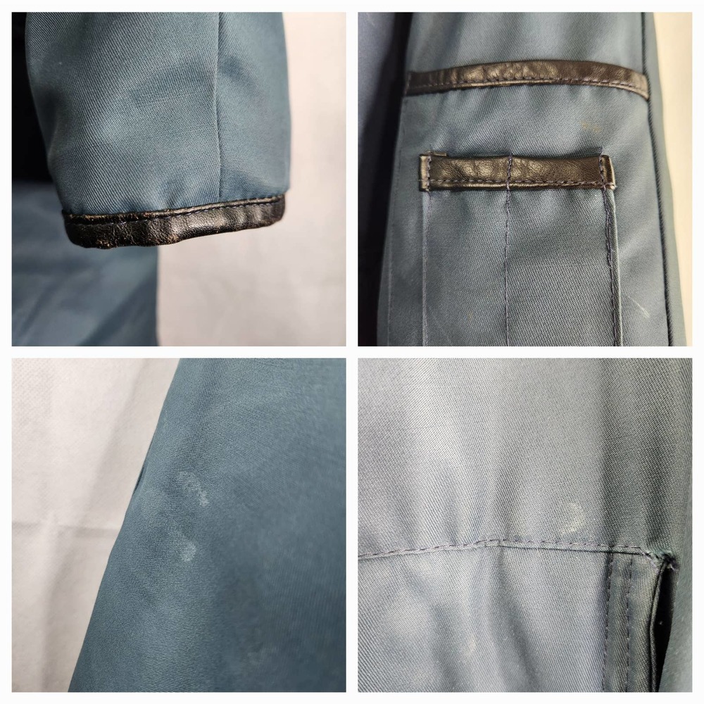 Vintage Mens Sears Parka Coat with Removable Hood Blue Size 44  Down Fill - Picture 11 of 12